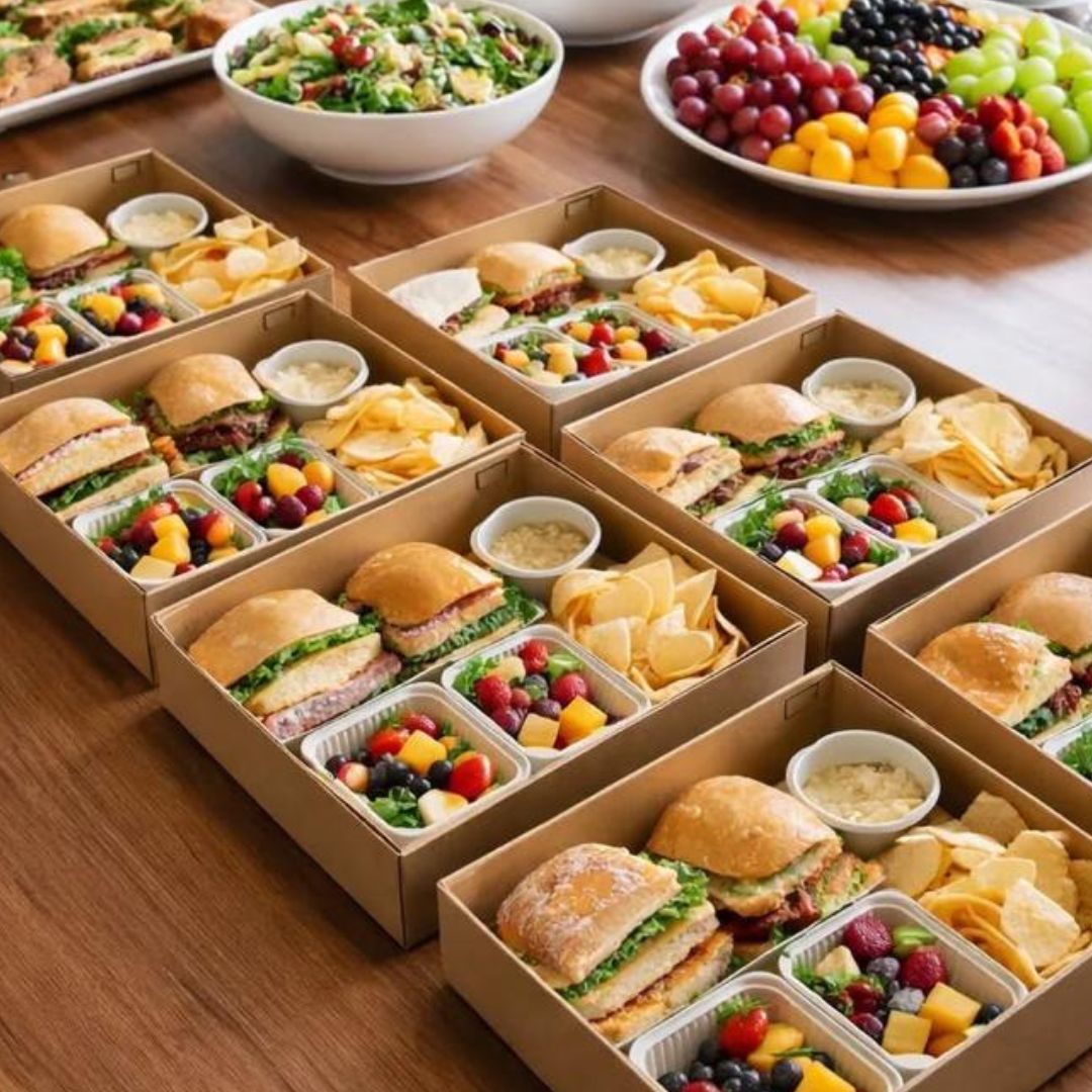 Box lunch preparado para entrega
